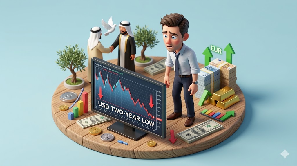 Thỏa thuận hòa bình Trung Đông đẩy tỷ giá USD xuống đáy hai năm