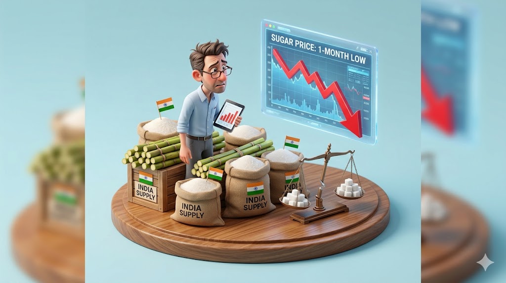 Nguồn cung từ Ấn Độ đẩy giá đường chạm đáy một tháng