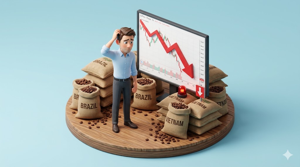 Nguồn cung từ Brazil và Việt Nam gây sức ép lên giá cà phê