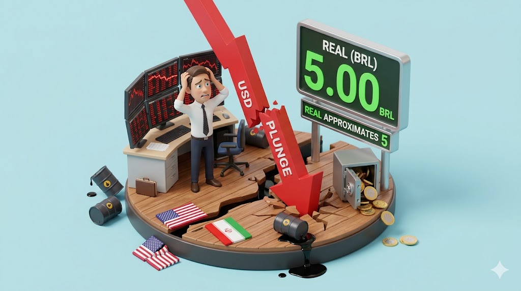 Đình chiến Mỹ - Iran đẩy USD lao dốc sát mốc 5 Real