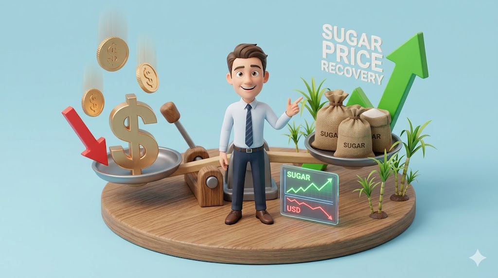 Đồng USD trượt dốc kích hoạt đà phục hồi của giá đường