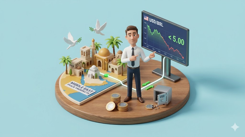 Triển vọng hòa bình Trung Đông neo tỷ giá USD dưới 5 Real