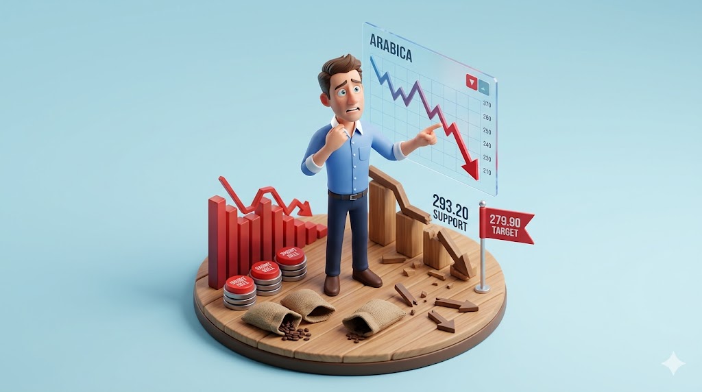Phân tích kỹ thuật 17/04: Arabica gãy hỗ trợ 293.20, dòng tiền Short mới nhập cuộc đẩy giá về 279.90.